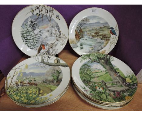 A selection of ten Royal Worcester collectors plates designed by Peter Barett