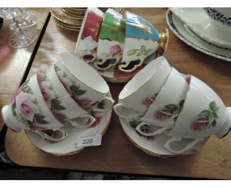 A selection of vintage tea cups and saucers