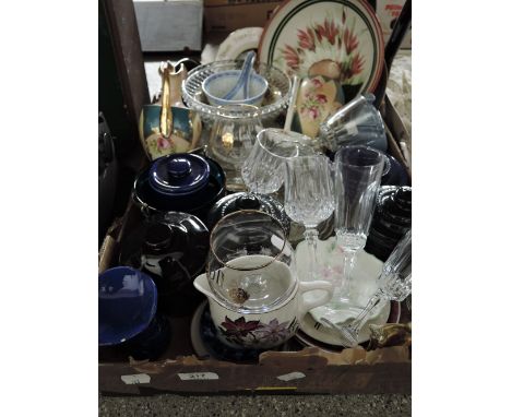 A selection of vintage mixed ceramics and glass wares