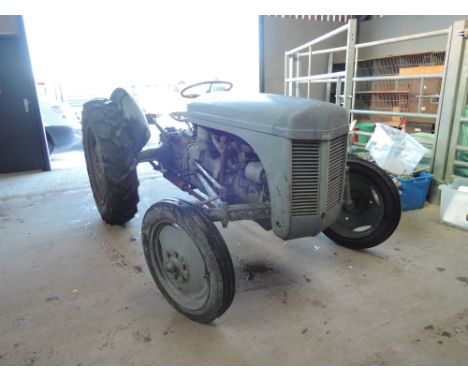 A vintage tractor. A 1949 Ferguson TE-20, HRM957 one former keeper, in original condition with no restoration work done, with