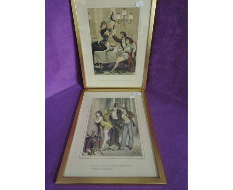 A vintage water colour and similar print