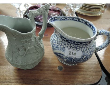 Two vintage ceramics Parian ware and Adams Jug