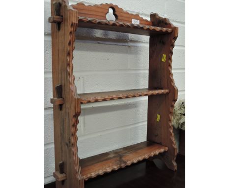 A rustic shelf