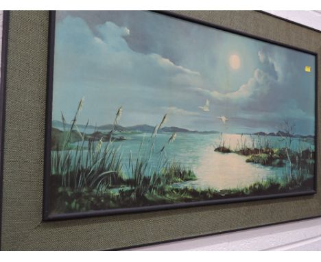 A print after Dallas Simpson, Geese in flight