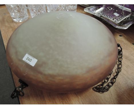 A vintage glass light shade 