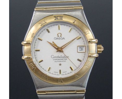 A gent's bi-metal Omega Constellation chronometer automatic wristwatch, ref: 12023000, No. 81381500, circa 2007, having a sig