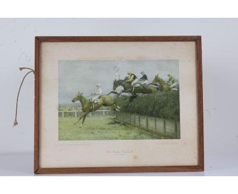 Sporting prints to include "The Grand National- Bechers Brook" from the painting by J.S. Sanderson Wells, four hunting prints