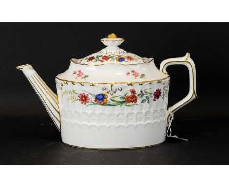 Royal Crown Derby 'Chatsworth' Pattern Teapot Marked 839114 to inner lid and marked Royal Crown Derby to base. White ground w