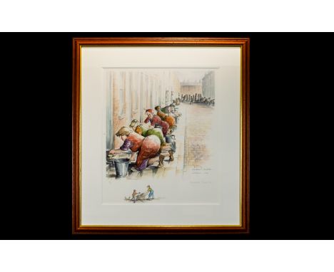 Margaret Clarkson (British, b. 1941) Limited Edition Artist Signed Print 'Housemaids Knee' Polychrome print, framed and mount