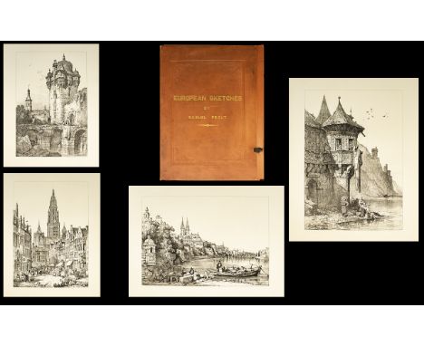 European Sketches By Samuel Prout Large Scale Folio Of 63  Photo-litho Prints Published By Sprague And Son, Harding Street, F