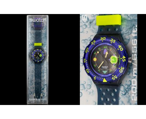 Swatch Scuba 200 Ultra Quartz Precision ' Captain Nemo ' SDB101 Wrist Watch. Date 1992, Water Resistant to 656 200 Meters. Fe