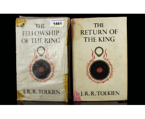 J. R. R Tolkein Two Hardback Books Return Of The King And The Fellowship Of The Ring, both circa 1961, each with original map