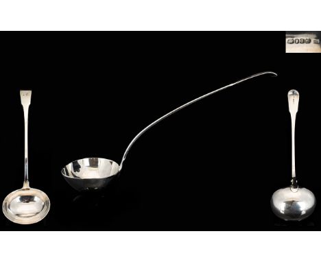 George III Richard Crossley Excellent Quality Large and Impressive Solid Silver Ladle. Hallmark London 1781, Maker R.C ( Rich