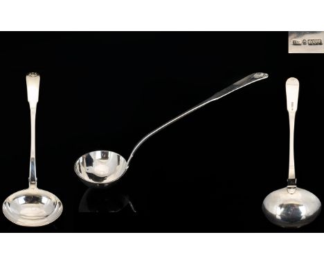 George III - James McKay Scottish 19th Century Superb Quality Large and Impressive Solid Silver Ladle In Wonderful Condition 