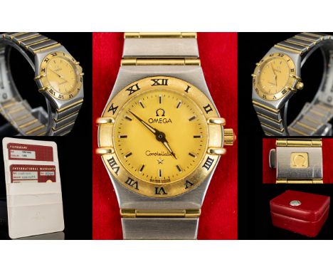 Omega Constellation 18ct Gold and Steel 12621000 Automatic Chronometer Ladies Wrist Watch. Watch No 58775284, Calibre 1456, C