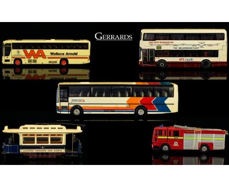 Corgi Classics Original Omnibus Collection of Diecast Model Coaches / Trams ( 5 ) In Total. Comprises 1/ Van Hool Alizee Stag