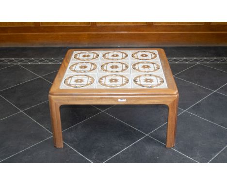 Contemporary Design Good Quality - Good Sized Square Shaped Solid Ash Tile Top Coffee Table, of Excellent Proportions - Pleas