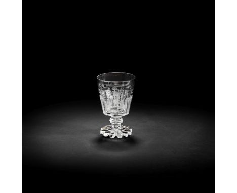 A fine north-eastern rummer from the Lambton Service, circa 1823From the Wear Flint Glassworks, Sunderland, the flared bucket