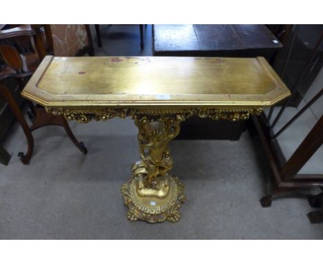 A French style gilt console table 