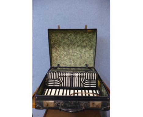 An Alvari Italian accordion, cased 