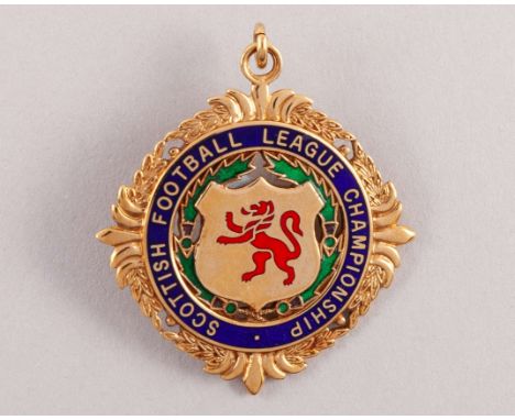 9ct gold and enamel Scottish Third Division winners medal, 1995-96, the obverse inscribed SCOTTISH FOOTBALL LEAGUE CHAMPIONSH