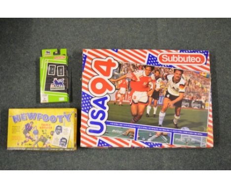 Subbuteo USA 94 box set, Tottenham Hotspur football team set and a Newfooty table soccer set 