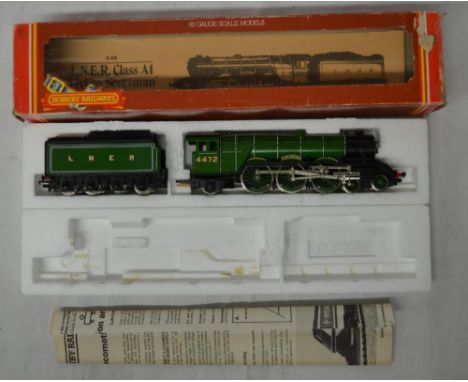 Boxed Hornby OO gauge Mallard steam train (good condition; light signs of use) 