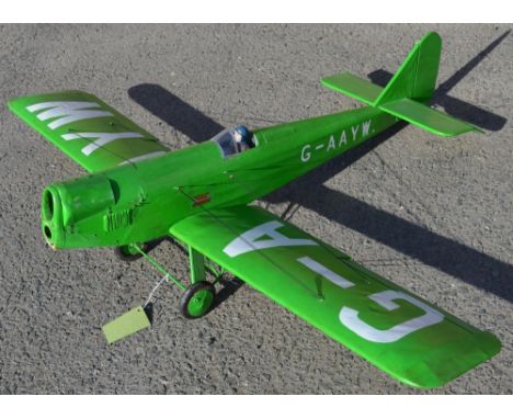 Ex-radio controlled Avro 625 "Avian" wooden monoplane, 1/6 scale replica of the 1929 Kings Cup racer flown by Captain Neville