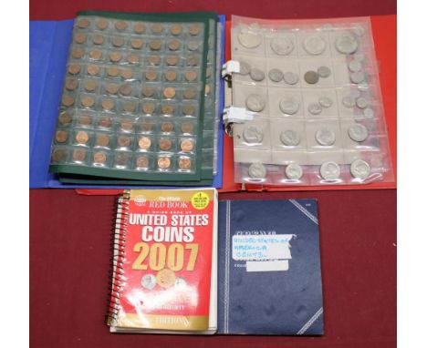 Collection of USA American coinage, mainly mid to late C20th with some copies of C18th dollars, 1 cents through $1 in three f