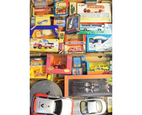 Various diecast model vehicles, Matchbox, Corgi, etc including Batmobile, Corgi Rockets Lap Counter, etc   (2 boxes) 