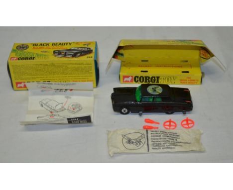 Boxed Corgi Toys Green Hornet Black Beauty crime fighting car catalogue no. 268, in mint condition, complete with accessories