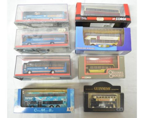 Eight boxed Corgi and The Original Omnibus Company diecast model buses/coaches (8) 