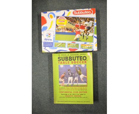 Subbuteo UEFA Euro '96 box set (no pitch mat) and a vintage Subbuteo Continental Club Edition set 