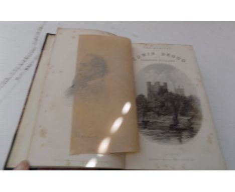 CHARLES DICKENS. "The Mystery of Edwin Drood." 1st edn, portrait, title vign & 1 plts complete, cont 1/2 cf, 8vo, Chapman & H