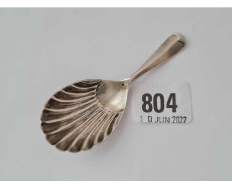 Caddy spoon, Hannovarian pattern with shell bowl. Sheffield 1932