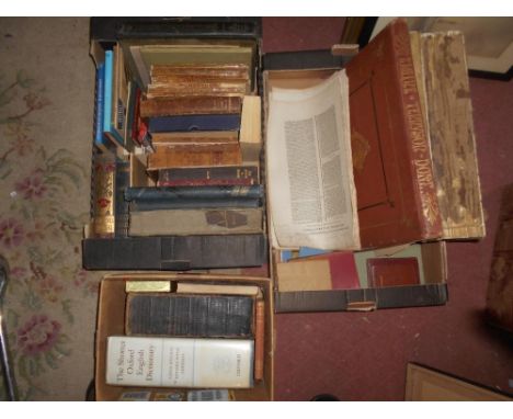 VARIOUS BOOKS   3 boxes, incl. bnd. vol. of The Guardian Newspaper  Jan. - Dec. 1869 complete with Supplements, fr. bd. det. 