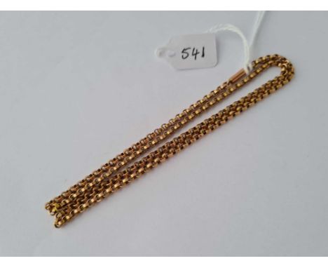 A vintage box link neck chain with barrel clasp 7g