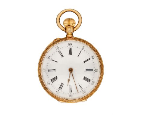 Vacheron Constantin, a Swiss 18 carat gold keyless wind open face pocket watch, no. 162570, circa 1900, cylinder movement, 8 