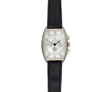 Franck Müller, Master Calendar Magnum, an 18 carat white gold wristwatch, ref. 6850 CC MC, no. 25, the silvered dial with Ara