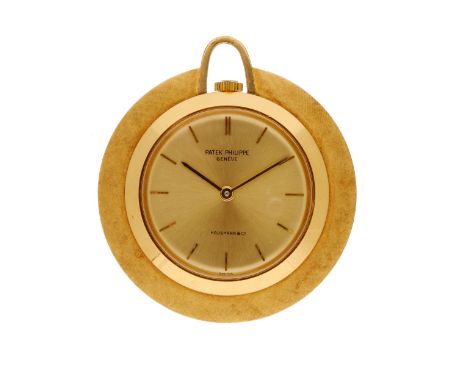 Patek Philippe, ref. 3472, an 18 carat gold keyless wind open face pendant watch, no. 2632581, circa 1963, a fine lever movem