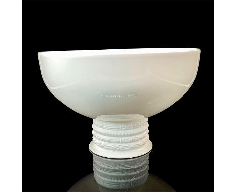 Glazed bone china with bisque 'Bangles' design on the pedestal base.Katy Briscoe backstamp. This item has its original box. I