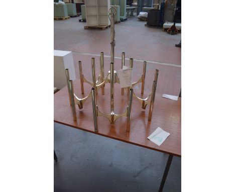 A contemporary ceiling light of abstract design, height approx 79cm.