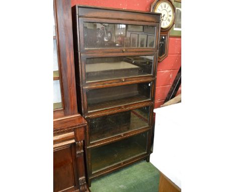 A five tier Globe Wernicke style bookcase