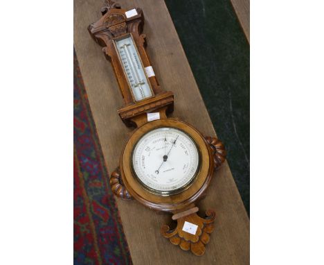 An oak barometer, Gray and Selby Nottingham 