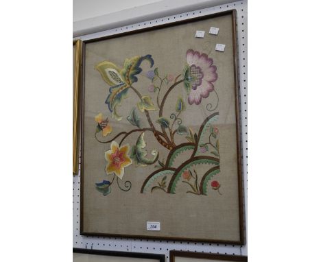 An oak frame tapestry, flowering branches