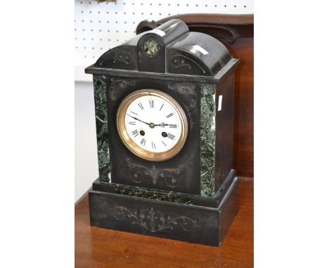 A  French slate mantle clock