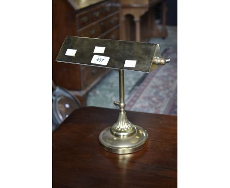 A brass table lamp 