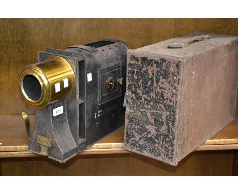 A magic lantern, The Metamorphoser, patent No. 15440, metal case