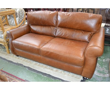 A three seater leather sofa 