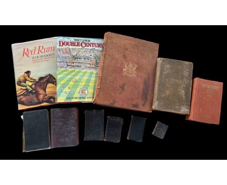 Book Collection, Vintage Bibles, Red Rum Ivor Herbert, Double Century Tony Lewis, Wisden Cricket 1978 and more, over 10 in co